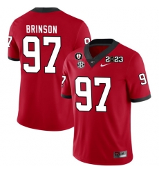 Men #97 Warren Brinson Georgia Bulldogs 2022-23 CTP National Championship Football Jerseys