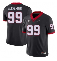 Men #99 Bear Alexander Georgia Bulldogs College Football Jerseys Stitched-Black