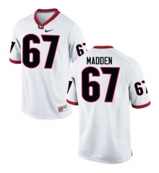 Men Georgia Bulldogs #67 Sam Madden College Football Jerseys-White