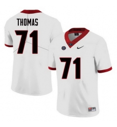 Men Georgia Bulldogs #71 Andrew Thomas College Football Jerseys Sale-White