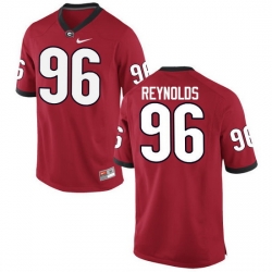 Men Georgia Bulldogs #96 Hudson Reynolds College Football Jerseys-Red