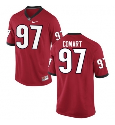 Men Georgia Bulldogs #97 Will Cowart College Football Jerseys-Red