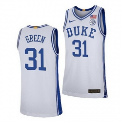 Duke Blue Devils Nyah Green White College Basketball 2021 22Limited Jersey