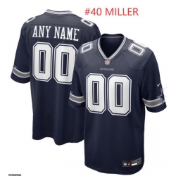 Men Dallas Cowboys MIller #40 Blue Stitched NFL Jersey