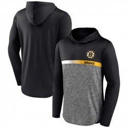 Men Boston Bruins Black Podium Defender Pullover Hoodie