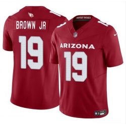 Men Arizona Cardinals 19 Anthony Brown JR Red 2024 F U S E  Vapor Untouchable Limited Stitched