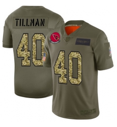 Nike Cardinals 40 Pat Tillman Olive Camo Men Stitched Football Limited 2019 Salute To Service Jersey