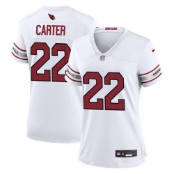 Women Arizona Cardinals 22 Michael Carter White 2023 Stitched Jersey