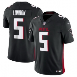 Men Atlanta Falcons 5 Drake London Black 2023 F U S E  Vapor Untouchable Limited Stitched Football Jersey