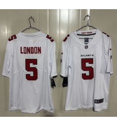 Men Atlanta Falcons  5 Drake London White 2026 New Vapor Untouchable Limited Stitched Football Jersey