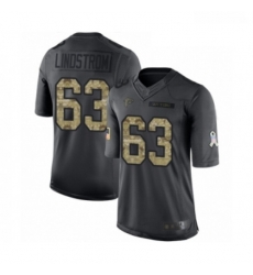 Men Atlanta Falcons 63 Chris Lindstrom Limited Black 2016 Salute to Service Football Jersey