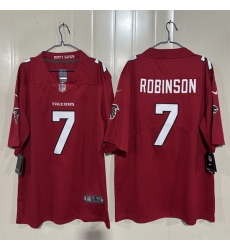 Men Atlanta Falcons  7 Bijan Robinson Red 2026 New Vapor Untouchable Limited Stitched Football Jersey
