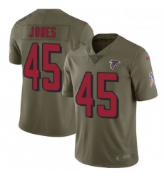 Men Nike Atlanta Falcons 45 Deion Jones Limited Olive 2017 Salute to Service NFL Jersey