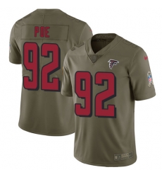 Nike Falcons #92 Dontari Poe Olive Mens Stitched NFL Limited 2017 Salute To Service Jersey