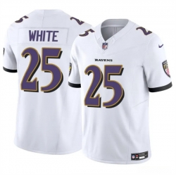 Men Baltimore Ravens 25 Tre 27Davious White White 2023 F U S E Vapor Limited Football Jersey