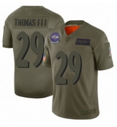 Men Baltimore Ravens 29 Earl Thomas III Limited Camo 2019 Salute to Service Football Jersey