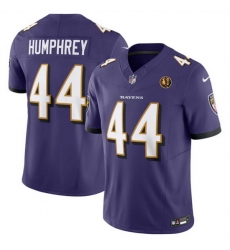 Men Baltimore Ravens 44 Marlon Humphrey Purple 2023 F U S E  With John Madden Patch Vapor Limited Stitched Football Jersey