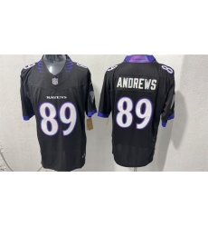 Men Baltimore Ravens  89 Mark Andrews Black 2026 F U S E  Vapor Stitched Limited Football Jersey