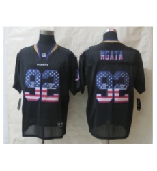 Nike Baltimore Ravens 92 Haloti Ngata Black Elite USA Flag Fashion NFL Jersey