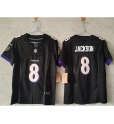 Women Baltimore Ravens 8 Lamar Jackson Black Vapor Football Jersey  Women Baltimore Ravens 8 Lamar Jackson Black Vapor Football Jersey