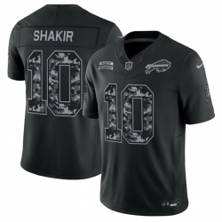 Men Buffalo Bills  10 Khalil Shakir Black F U S E  2026 Salute to Service Limited Stitched Football Jersey