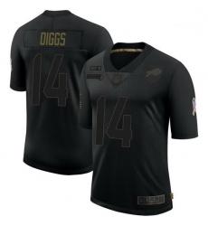 Men Buffalo Bills 14 Stefon Diggs Black Limited 2020 Salute To Service Jersey