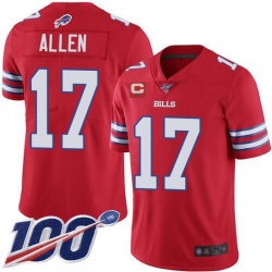 Men Buffalo Bills 17 Josh Allen 100th Season Red With C Patch Vapor Untouchable Limited Stitched Jersey Men Buffalo Bills 17 Josh Allen 100th Season Red With C Patch Vapor Untouchable Limited Stitched Jersey
