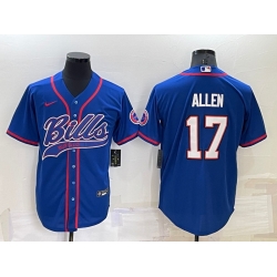 Men Buffalo Bills 17 Josh Allen Royal Cool Base Stitched Baseball Jersey Men Buffalo Bills 17 Josh Allen Royal Cool Base Stitched Baseball Jersey