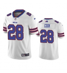 Men Buffalo Bills 28 James Cook White Vapor Untouchable Limited Stitched Jersey