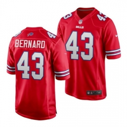 Men Buffalo Bills 43 Terrel Bernard Red Stitched Jersey Men Buffalo Bills 43 Terrel Bernard Red Stitched Jersey