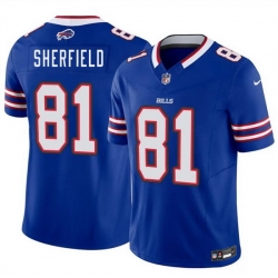 Men Buffalo Bills  81 Trent Sherfield Blue 2026 F U S E  Vapor Untouchable Limited Stitched Football Jersey