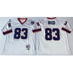 Men Buffalo Bills 83 Andre Reed White M&N Throwback Jersey Men Buffalo Bills 83 Andre Reed White M&N Throwback Jersey