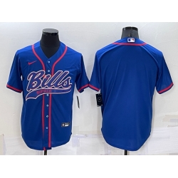 Men Buffalo Bills Blank Royal Cool Base Stitched Baseball Jersey Men Buffalo Bills Blank Royal Cool Base Stitched Baseball Jersey