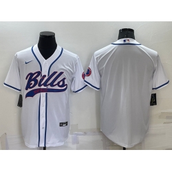 Men Buffalo Bills Blank White Cool Base Stitched Baseball Jersey Men Buffalo Bills Blank White Cool Base Stitched Baseball Jersey