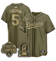 Men Los Angeles Dodgers 5 Freddie Freeman Olive 2026 Armed Forces Day With World Series Champions Patch Limited Stitched Baseball Jersey Men Los Angeles Dodgers 5 Freddie Freeman Olive 2026 Armed Forces Day With World Series Champions Patch Limited Stitched Baseball Jersey
