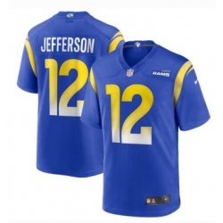 Men Nike Rams 12 Van Jefferson Royal Blue Alternate Stitched NFL Vapor Untouchable Limited Jersey Men Nike Rams 12 Van Jefferson Royal Blue Alternate Stitched NFL Vapor Untouchable Limited Jersey