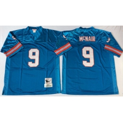 Men Oilers 9 Steve McNair Blue M&N Throwback Jersey Men Oilers 9 Steve McNair Blue M&N Throwback Jersey