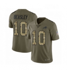 Mens Buffalo Bills 10 Cole Beasley Limited Olive Camo 2017 Salute to Service Football Jersey