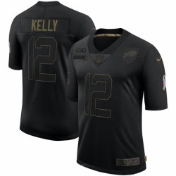 Men's Buffalo Bills #12 Jim Kelly Black Nike 2020 Salute To Service Limited Jersey Men's Buffalo Bills #12 Jim Kelly Black Nike 2020 Salute To Service Limited Jersey