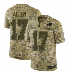 Mens Nike Buffalo Bills 17 Josh Allen Limited Camo 2018 Salute to Service NFL Jersey