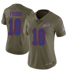 Women Buffalo Bills 10 Jake Fromm Green Limited 2017 Salute to Service Jersey