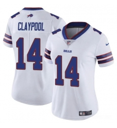 Women Buffalo Bills 14 Chase Claypool White Vapor Stitched Football Jersey