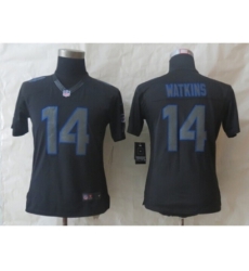 Women Nike Buffalo Bills #14 Watkins Black Jerseys(Impact Limited)