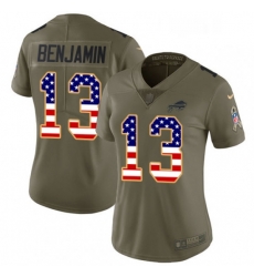 Womens Nike Buffalo Bills 13 Kelvin Benjamin Limited OliveUSA Flag 2017 Salute to Service NFL Jersey