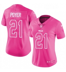 Womens Nike Buffalo Bills 21 Jordan Poyer Limited Pink Rush Fashion NFL Jersey