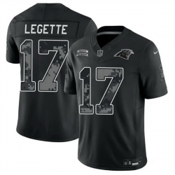 Men Carolina Panthers 17 Xavier Legette Black F U S E 2026 Salute to Service Limited Stitched Football Jersey