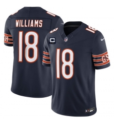Men Chicago Bears 18 Caleb Williams Navy 2026 F U S E With 3 star C Patch Vapor Untouchable Limited Stitched Football Jersey Men Chicago Bears 18 Caleb Williams Navy 2026 F U S E With 3 star C Patch Vapor Untouchable Limited Stitched Football Jersey