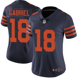 Women Bears 18 Taylor Gabriel Navy Blue Alternate Stitched Football Vapor Untouchable Limited Jersey