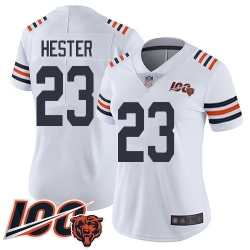 Women Chicago Bears 23 Devin Hester White 100th Season Limited Football Jersey