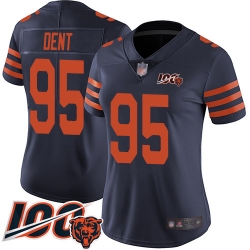 Women Chicago Bears 95 Richard Dent Limited Navy Blue Rush Vapor Untouchable 100th Season Football Jersey